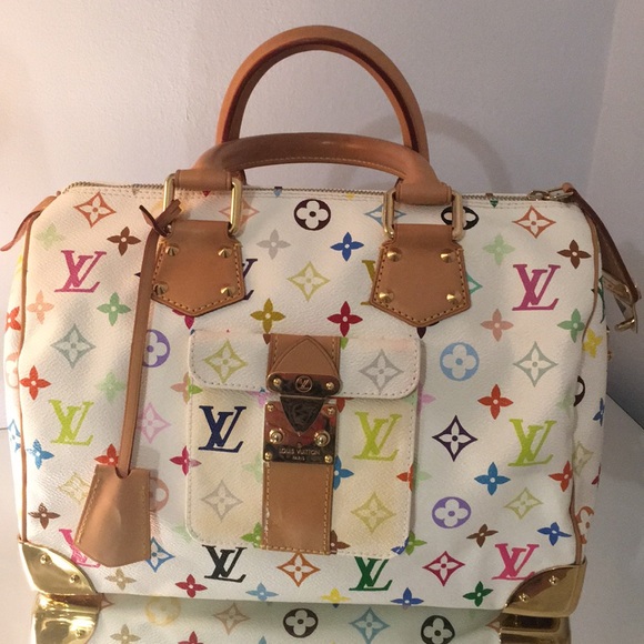 Louis Vuitton Handbags - Louis Vuitton multicolor white Speedy 30 bag